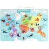Image de Plateau magnétique des continents - Jeu Éducatif - J.A.D.E - 30 pièces animaux - BOIS FSC - 40x30 cm - Dès 3 ans