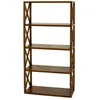 Image de Étagère marron croisillons 4 niveaux bois Mindi - MACABANE EDEN - Meuble de séjour - Ethnique - Ailleurs