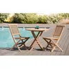 Image de Table Ronde Pliante en Teck Massif 80x80 JARDITECK