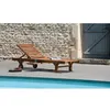 Image de Bain de soleil en teck huilé avec roulettes JARDITECK