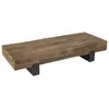 Image de MACABANE MATHIS - Table basse marron rectangulaire poutres bois massif