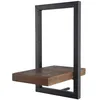 Image de Étagère murale MACABANE ALIDA - XS - Teck recyclé - Structure métal noir
