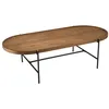 Image de MACABANE SIXTINE - Table basse ovale 140x63cm plateau en bois de teck recyclé