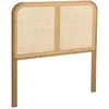 Image de MACABANE AMY - Tête de lit en bois de mindi et rotin naturel pour lits 80/90cm AMY