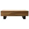 Image de Table basse carrée MACABANE SUZY en bois Suar 120x60cm - Style contemporain et design - Couleur marron et noir