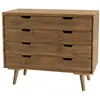 Image de Commode Scandinave MACABANE ANDREW - Bois Marron - 4 Tiroirs - 80cm