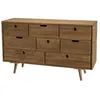 Image de MACABANE ANDREW - Commode scandi bois marron 8 tiroirs Sapin