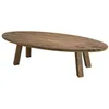 Image de MACABANE ANDRIAN - Table basse ovale marron bois Pin recyclé