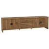 Image de MACABANE SANDY - Meuble TV 2 tiroirs 4 portes longueur 240cm bois pin recyclé SANDY