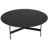Image de MACABANE DALY - Table basse en bois ronde noire 78x78cm piètement métal