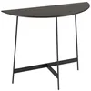 Image de MACABANE DALY - Console demi-lune en bois noire 83x35cm piètement métal