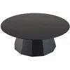 Image de MACABANE DALY - Table basse ronde 90x90cm en bois noire