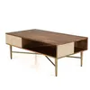 Image de MACABANE ALIX - Table basse rectangulaire en bois de manguier 2 niches