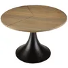 Image de MACABANE JAMES - Table dappoint 65x65cm plateau en manguier pied évasé noir