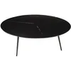 Image de MACABANE JAMES - Table basse ronde 100x100cm en aluminium noir mat