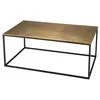Image de Table basse rectangulaire MACABANE JONAS - Aluminium doré - Pieds noirs