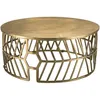 Image de MACABANE JONAS - Table basse ronde 89x89cm aluminium doré piètement graphique