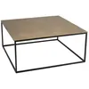 Image de MACABANE JOHAN - Table basse carrée 90x90cm aluminium doré et noir pieds métal