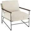 Image de MACABANE GASTON - Fauteuil tissu bouclette 1 coussin couleur blanc
