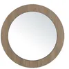 Image de MACABANE JULIA - Miroir rond D80cm en bois marron