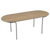 Image de MACABANE JULIA - Table basse rect. angles arrondis bois 100x40cm marron