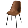 Image de MACABANE AUGUSTIN - Lot de 2 chaises JOHN marrons