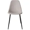 Image de MACABANE AUGUSTIN - Lot de 2 chaises tissu blanc écru pieds métal noir