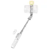 Image de Trépied photo et vidéo Tnb INFLUENCE PRO - Mini perche a selfie Bluetooth 2 en 1 avec eclairage LED - blanc