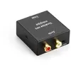 Image de Kit de conversion audio numérique en analogique 2 RCA 1 entrée jack/optique 1 entrée coaxiale câbles fournis