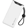 Image de WE Batterie de secours Power Bank 10 000 mAh PD 18W 1 port USB-A 1 port USB-C pour chargement simultané - Blanc