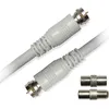 Image de Câble satellite - D2 Diffusion - 5 m - Rallonge coaxiale numérique - 2 adaptateurs F - Connecteurs nickel