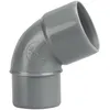 Image de Coude PVC Mâle Femelle 67°30 D32 - WAVIN - Evacuation des eaux usées et pluviales - Gris - Emboîture à coller