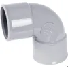Image de Raccord PVC gris coudé 87 degrés30 - FF Diamètre 32 mm - Double emboîture - Nicoll