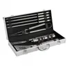Image de Valisette - Cookin Garden - de 9 ustensiles pour barbecue en inox avec coffret en aluminium