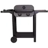 Image de COOKIN GARDEN Barbecue électrique FLAVO 50 sur chariot - 2 feux - 2500 Watts - Surface de cuisson mixte 48x40 cm - Noir