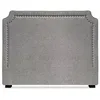 Image de MENZZO Tête de lit Milana 140cm Tissu Taupe - Tissu L140 x P8 x H120 cm