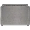 Image de MENZZO Tête de lit Milana 160cm Tissu Taupe - Tissu L160 x P8 x H120 cm