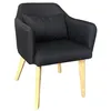 Image de Chaise / Fauteuil scandinave Dantes Tissu Noir