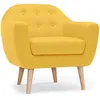 Image de Fauteuil scandinave Savoy tissu Jaune