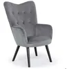 Image de Fauteuil scandinave Klarys Velours Gris - MENZZO - Vintage - Salon - 1 place - Avec accoudoirs - Intérieur