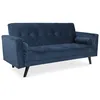 Image de Canapé convertible scandinave Slow Velours Bleu - MENZZO - Convertible - Bleu - Quotidien - Moelleux