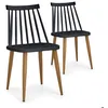 Image de Chaises scandinaves Houlgate Noir - MENZZO - Lot de 2 - Plastique - Résine - Intérieur - Salle à manger