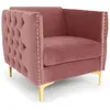 Image de MENZZO Fauteuil Joshua Velours Rose