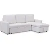 Image de MENZZO Canapé dangle convertible Toledo Tissu Bouclette Crème -L221 x P146 x H85cm