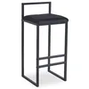 Image de Tabouret de Bar Velours Dakota 80cm Noir