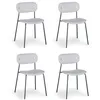 Image de Lot de 4 Chaises Design Tyler 80cm Gris