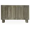 Image de MENZZO Petit buffet rétro-moderne avec portes sculptées Durand L80cm Chêne grisé