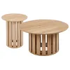 Image de MENZZO Ensemble de 2 tables basses Annabel Chêne clair