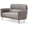Image de Canapé 2 places moderne avec haut dossier Damigal Tissu doux Gris taupe