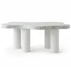 Image de MENZZO Table basse forme nuage 69x100cm Lagoon Effet Terrazzo